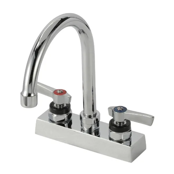 LFF-DBF4-G06S Robinet pivotant à bec de cygne 6po sur pont de 4po Dormont — image 2