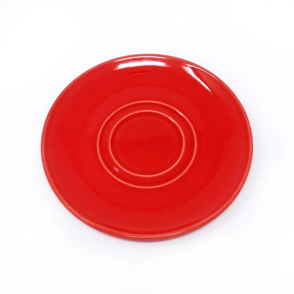 Soucoupe Tasse / Mug / Soucoupe Dudson Paintbox Flame Red - Soucoupe pour Bol café au lait · 7 po · 36/caisse — image 2
