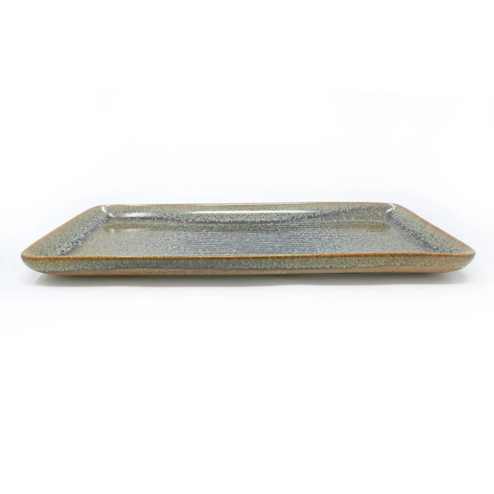 Assiette plate Dudson Evo Granite - Plateau du chef · 14 x 6 1/2 po · 4/caisse — image 3