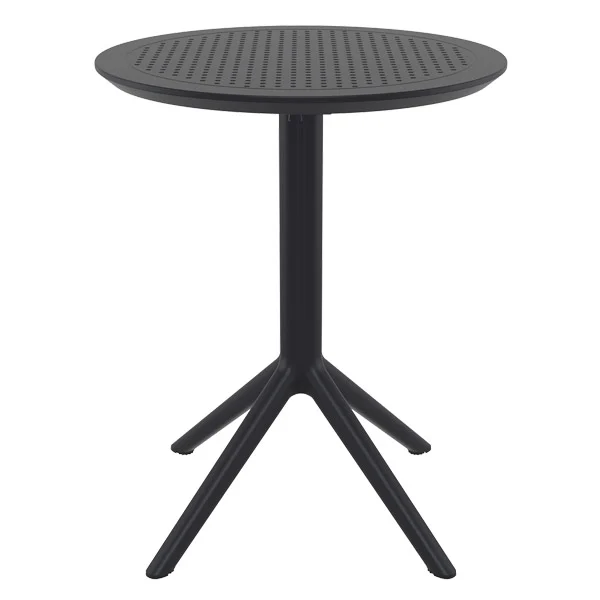 Table ronde pliante Sky 60 par Siesta - Noir - Résine durable et résistante aux intempéries — image 1