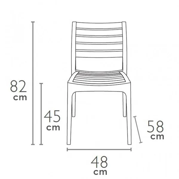 Chaise Ares par Siesta - Polypropylène gris foncé — image 4