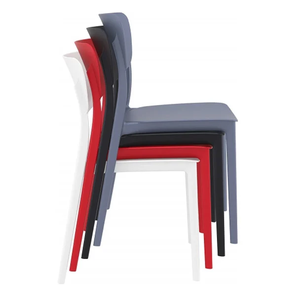 Chaise Monna par Siesta - Polypropylène rouge — image 3