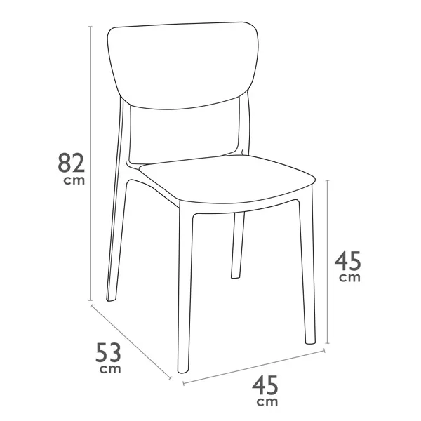 Chaise Monna par Siesta - Polypropylène rouge — image 4