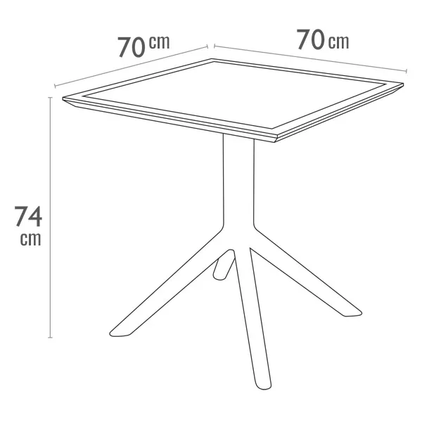 Table Sky 70 par Siesta - Noir - Résine durable et résistante aux intempéries — image 3