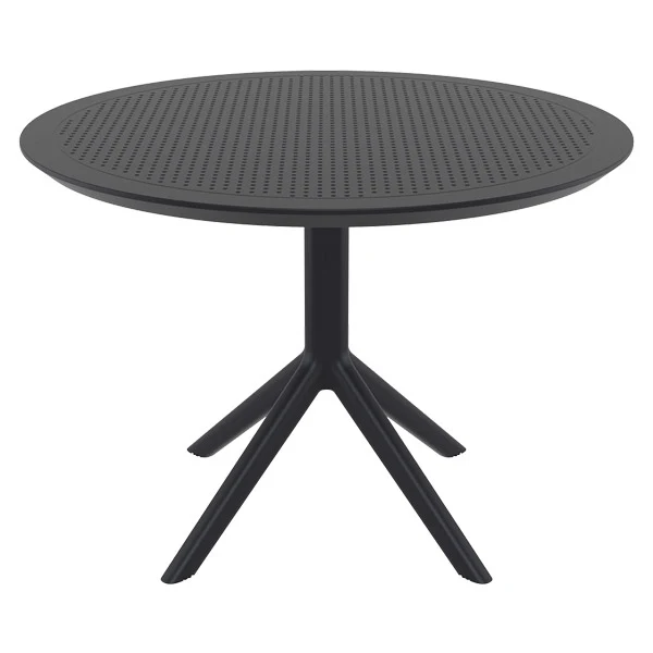 Table ronde Sky 105 par Siesta - Noir - Résine durable et résistante aux intempéries — image 1