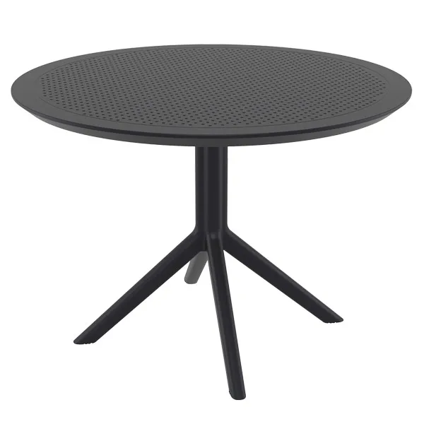 Table ronde Sky 105 par Siesta - Noir - Résine durable et résistante aux intempéries — image 2
