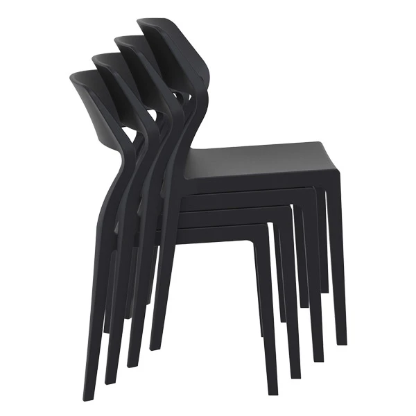 Chaise Snow par Siesta - Noir - Polypropylène renforcé de fibre de verre — image 3