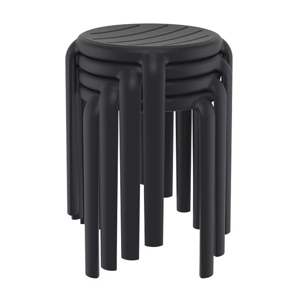 Tabouret Tom 45 par Siesta - Noir - Polypropylène renforcé de fibre de verre — image 3