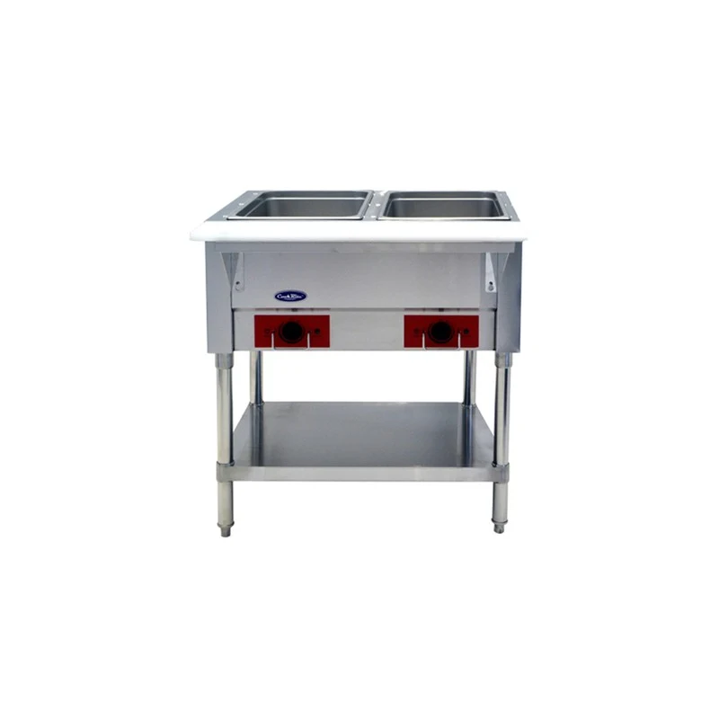Table chaude électrique 2 puits Atosa CookRite CSTEA-2C, 30 po, 120 V