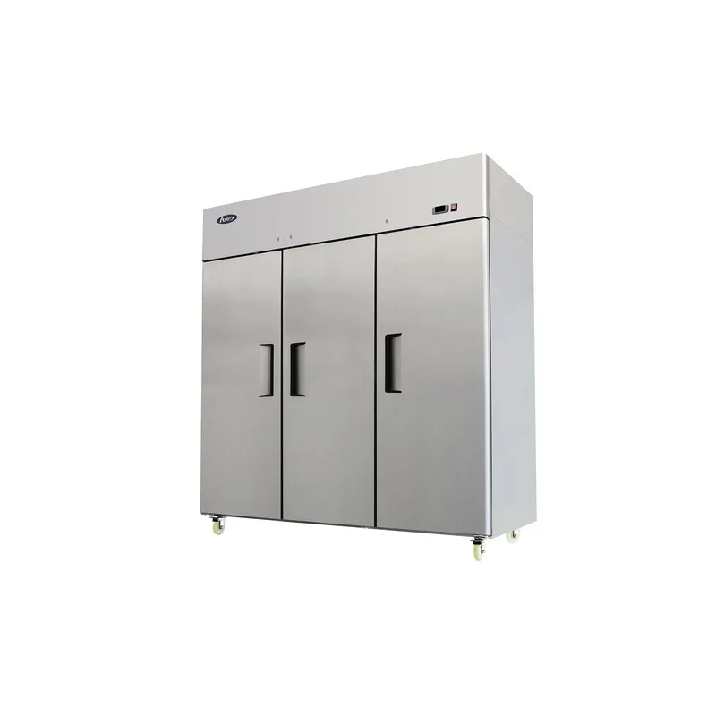 Réfrigérateur 3 portes pleines Atosa MBF8006GR, groupe en haut, 64,9 pi³