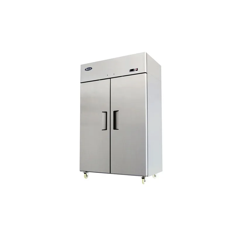 Réfrigérateur-congélateur 2 portes pleines Atosa MBF8129GR, double température, groupe en haut