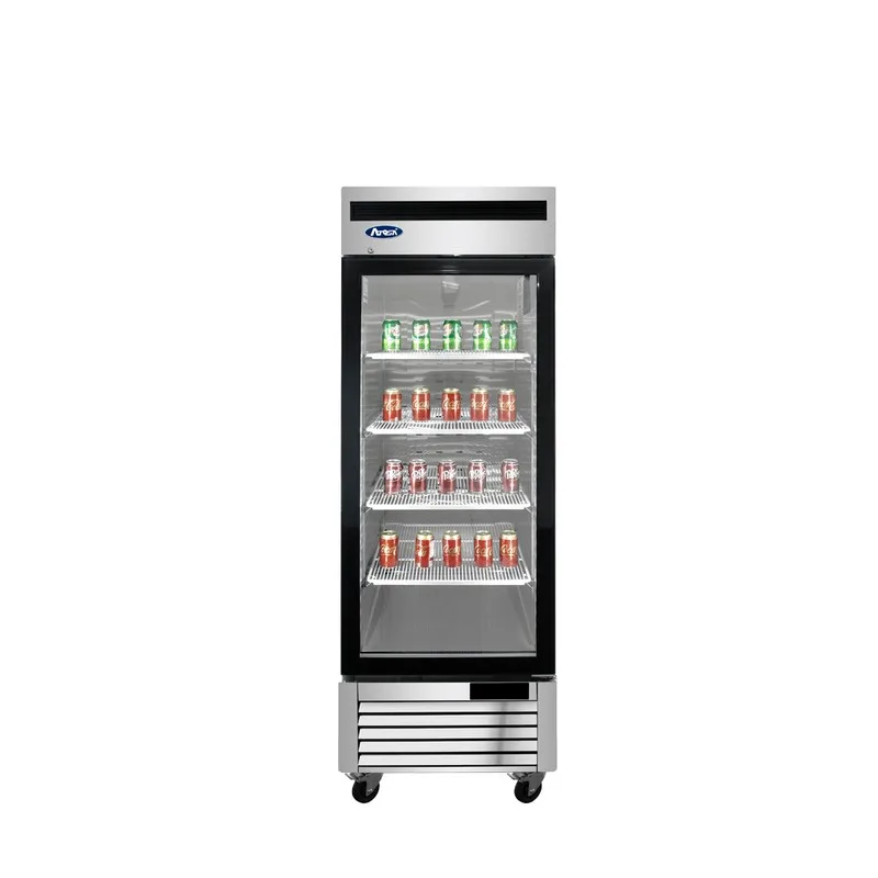 Réfrigérateur présentoir 1 porte vitrée en acier inoxydable Atosa MCF8705GR, 27 po — image 2