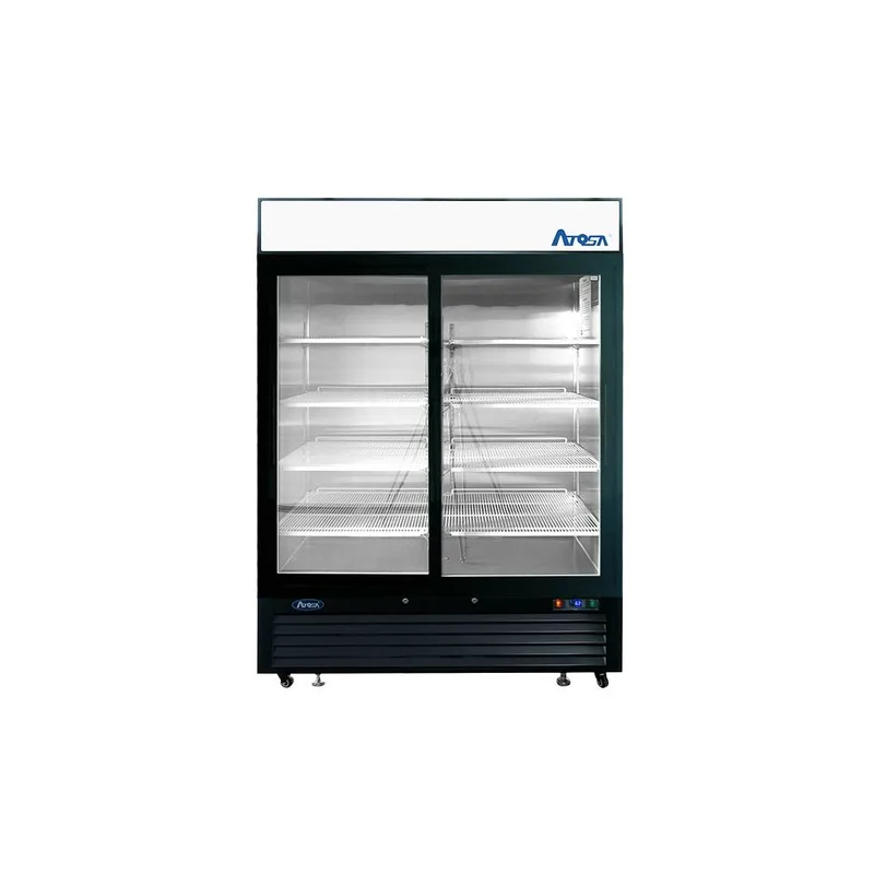 Réfrigérateur présentoir 2 portes vitrées coulissantes Atosa MCF8727GR, 54 2/5 po