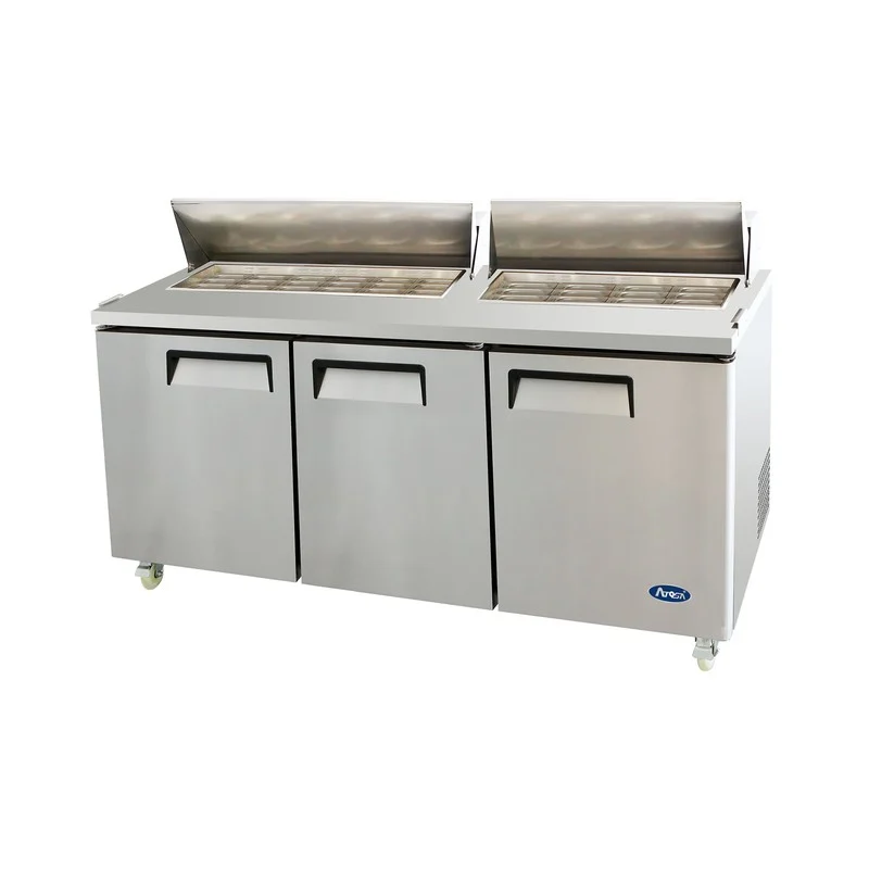 Table sandwich réfrigérée Mega Top 3 portes Atosa MSF8308GR, 72 po