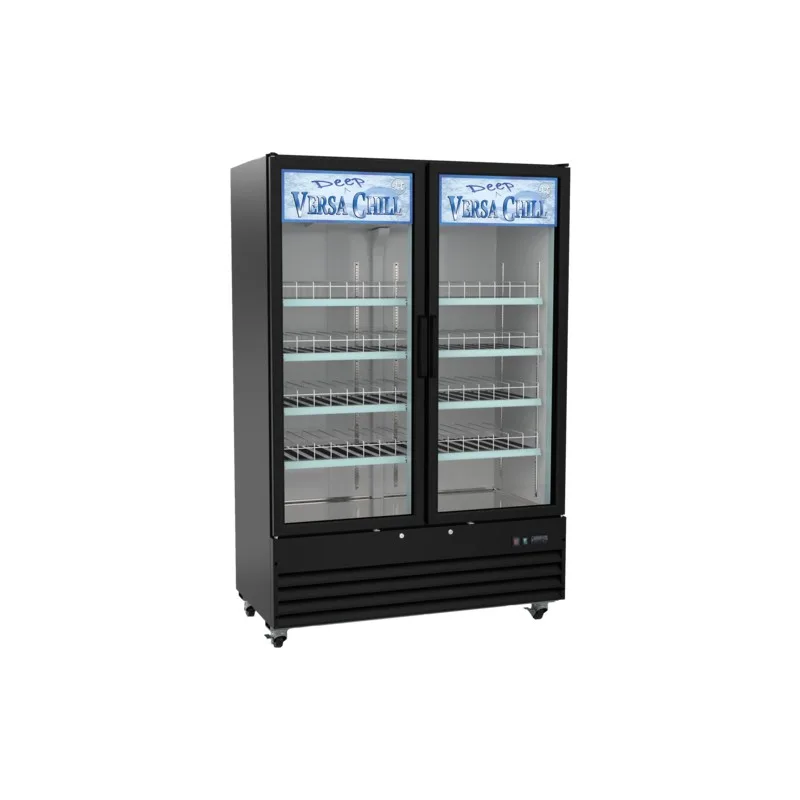Refroidisseur Deep Chill 2 portes vitrées EFI Versa Chill X-Line C2Z-54GDVCX, 39,6 pi³, noir