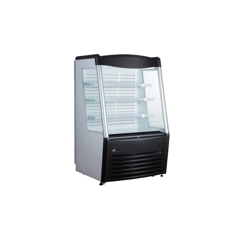 Présentoir réfrigéré ouvert incliné EFI CGOM-3659, noir et inox, 36 po
