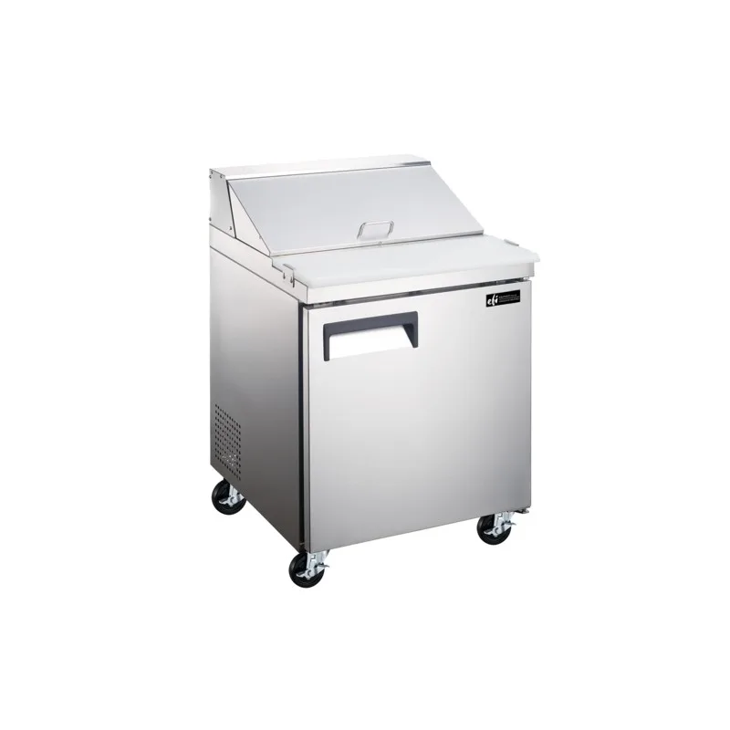 Table à salades et sandwichs réfrigérée EFI X-Line CSDR1-27VCXL, 1 porte à charnières à gauche, 27,5 po