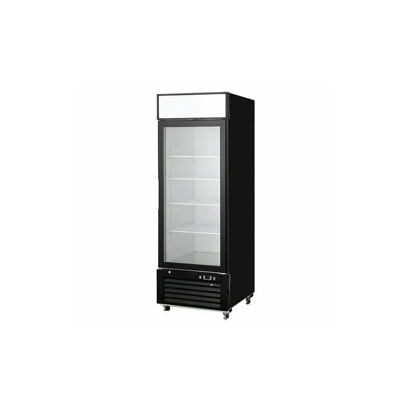 Congélateur présentoir EFI F1-27GDVC, 1 porte vitrée (charnières à droite), 26,9 po, noir