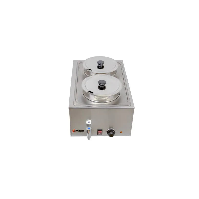 Réchaud à bain-marie double de comptoir Omcan 19077, 2 contenants de 8 L, 1 200 W, 120 V