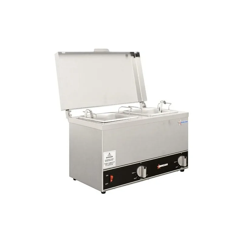 Réchaud à sauce double de comptoir Omcan 44182, 2 inserts de 2,5 L, 400 W, 120 V