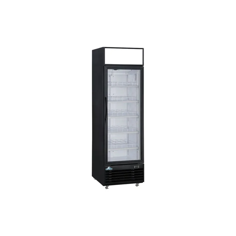Réfrigérateur présentoir Glacier GM-15R, 1 porte vitrée, 24 3/8 po, noir