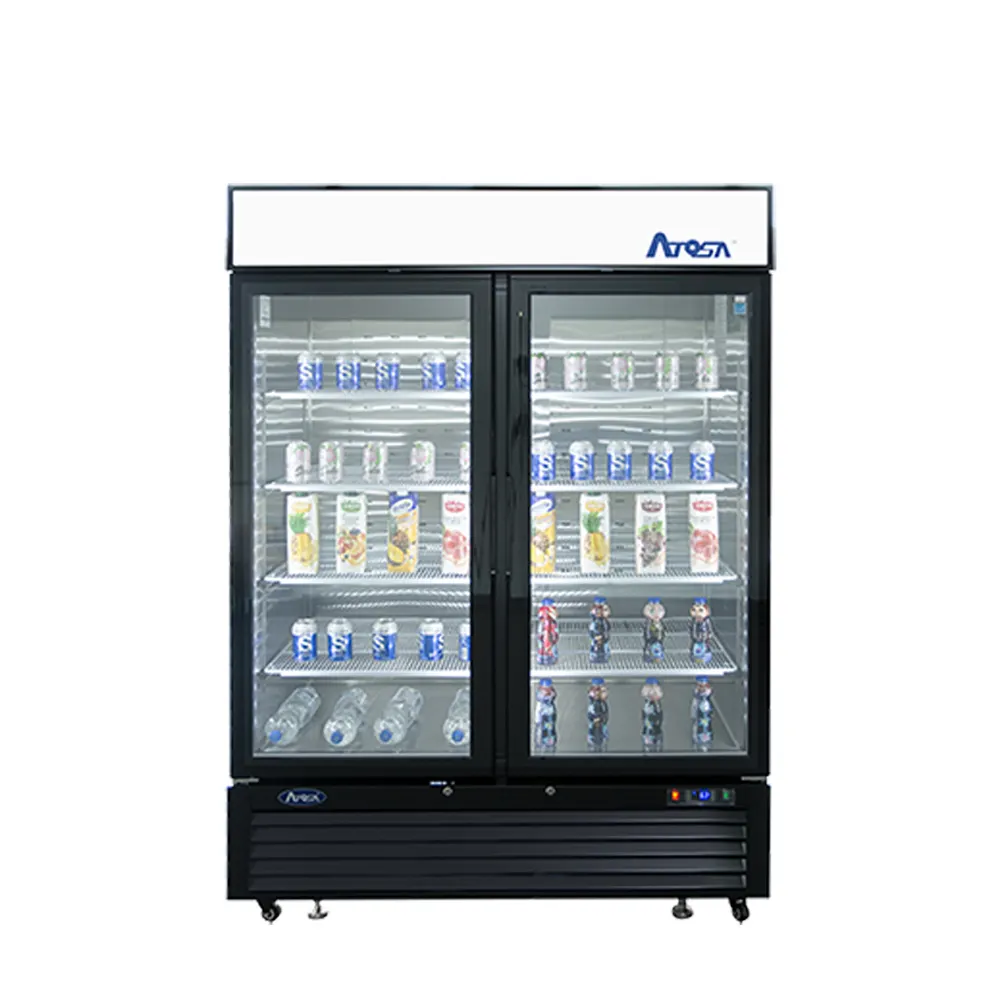 Réfrigérateur présentoir 2 portes vitrées Atosa MCF8723GR