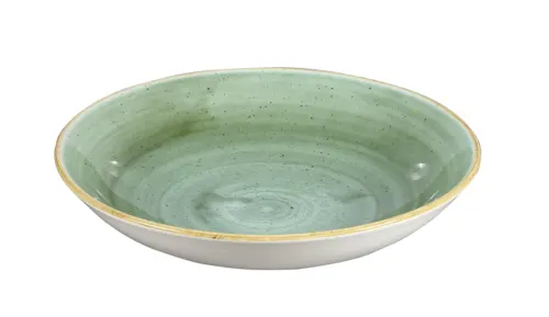 Assiette creuse Churchill SSGSEVB91 - Stonecast Samphire Green · 40 oz · 9 3/4 po dia. x 1 3/8 po H · Vert salicorne