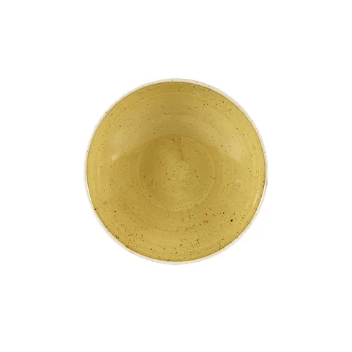 Assiette creuse Churchill SMSSEVB71 - Stonecast Mustard Seed Yellow · 15 oz · 7 1/8 po dia. x 1 1/8 po H · Jaune graine de moutarde