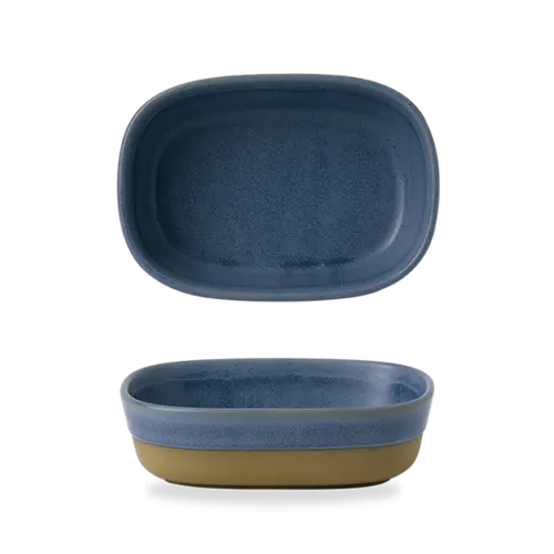 Plat profond Bol banquet Churchill EMBLED171 - Emerge Oslo Blue · 6 3/4 x 4 5/8 x 1 15/16 po · Bleu