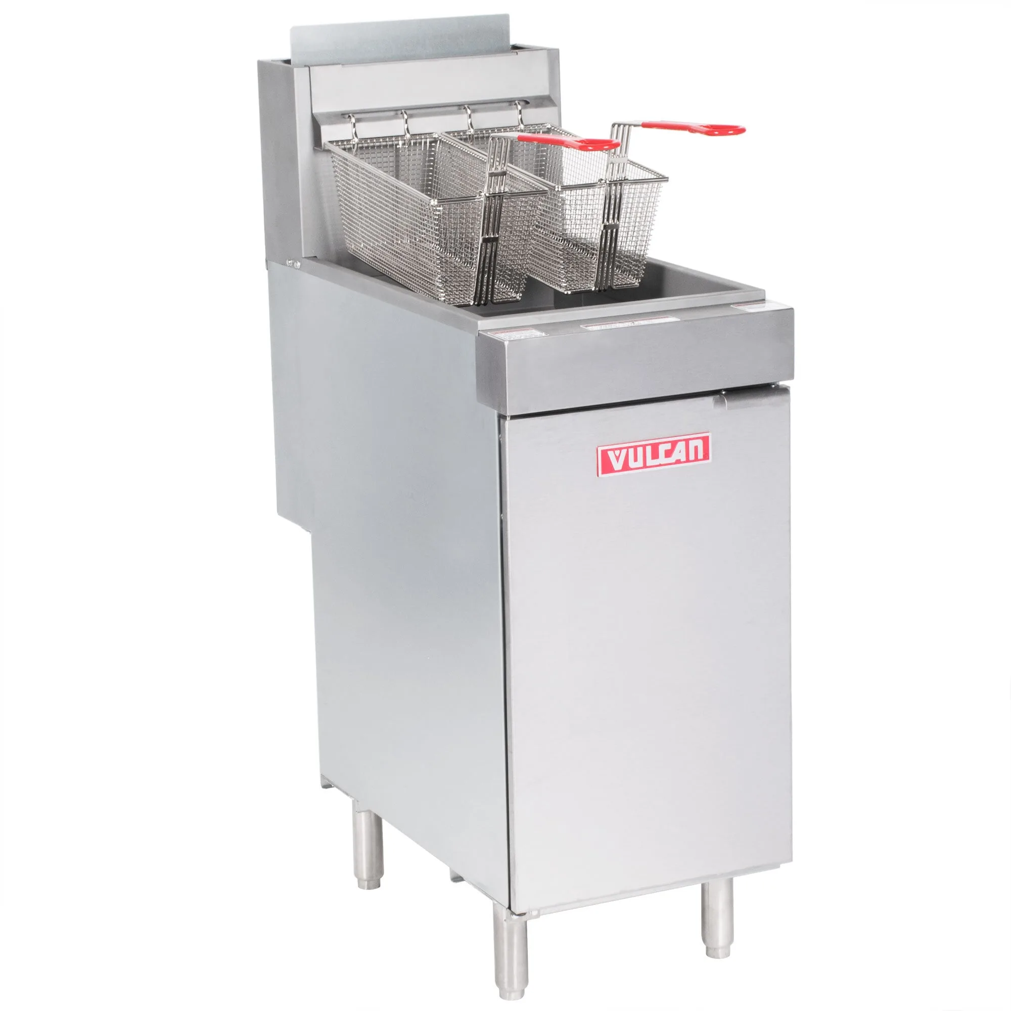 Friteuse sur pied au gaz naturel Vulcan LG400-1 45-50 lb - 120,000 BTU