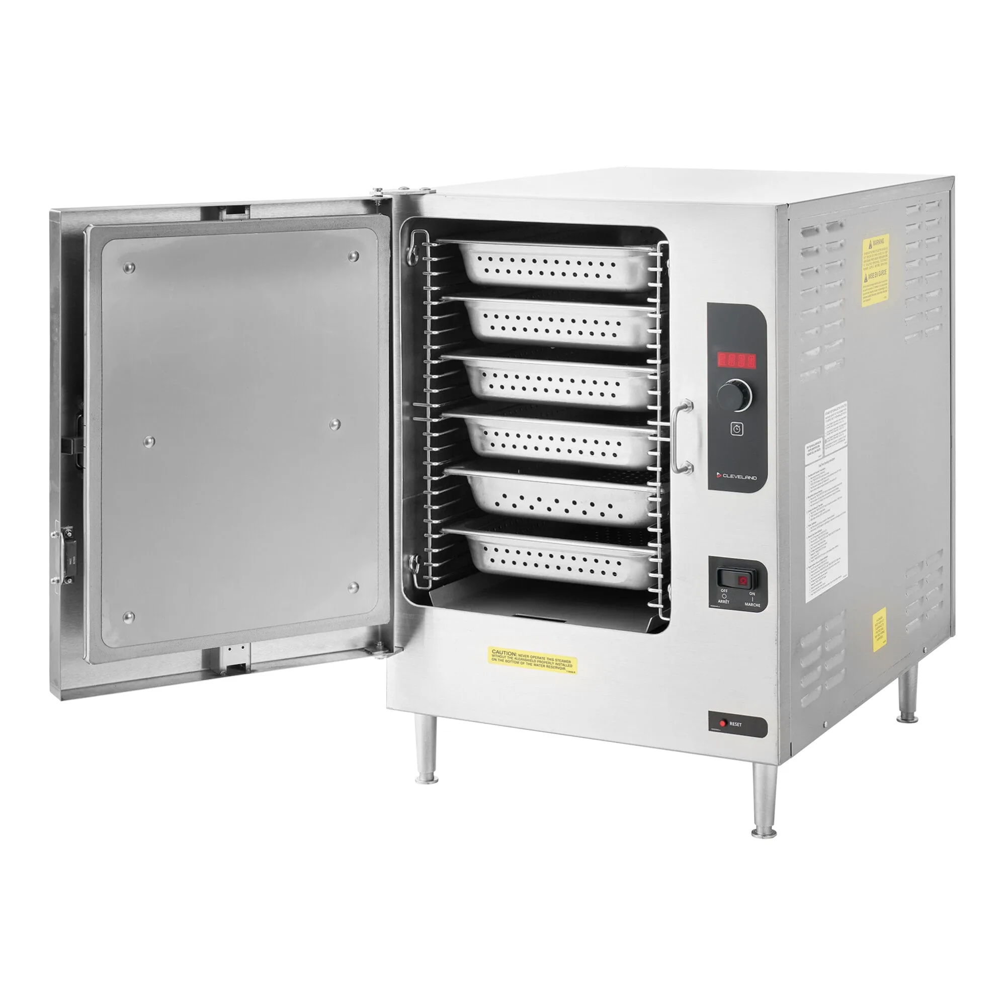 Plateau Cuiseur vapeur à convection de comptoir électrique Cleveland 22CET6.1 - 208V, 3 Phase, 12 kW