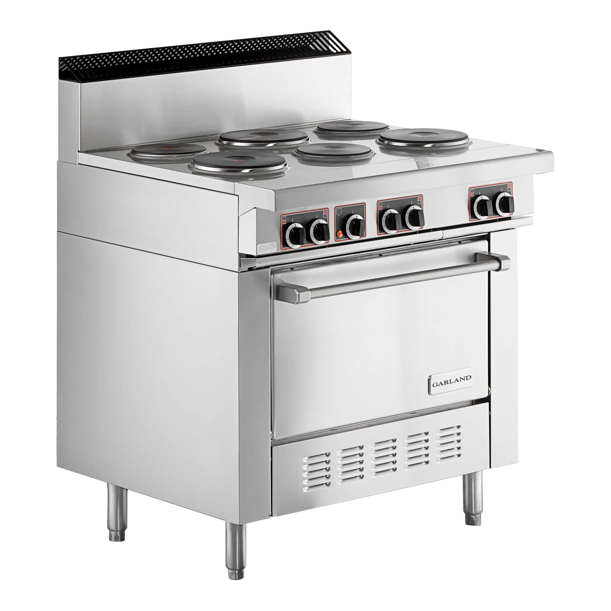 6 Cuisinière de restaurant à brûleurs scellés série Sentry électrique avec four standard Garland SS686 - 208V, 3 Phase, 19 kW